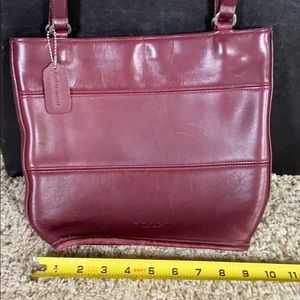 Burgandy leather coach purse